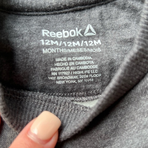 Infant baby toddler 12M Reebok & Puma Gray Sweatshirt & Jacket - Picture 5 of 7